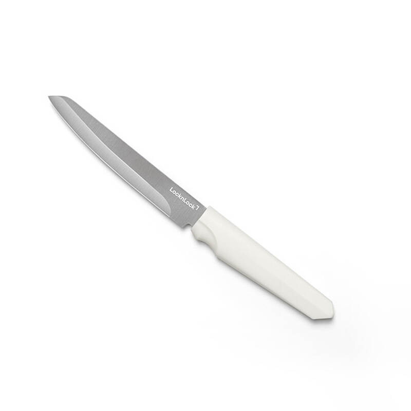 Bộ dao 5 món LocknLock gồm 4 dao, 1 khối đỡ dao dán tường bằng PP - Màu Ivory - CKK307S5, , large image number null